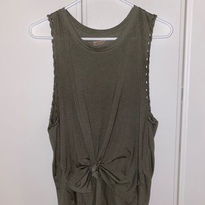 army green tank top
